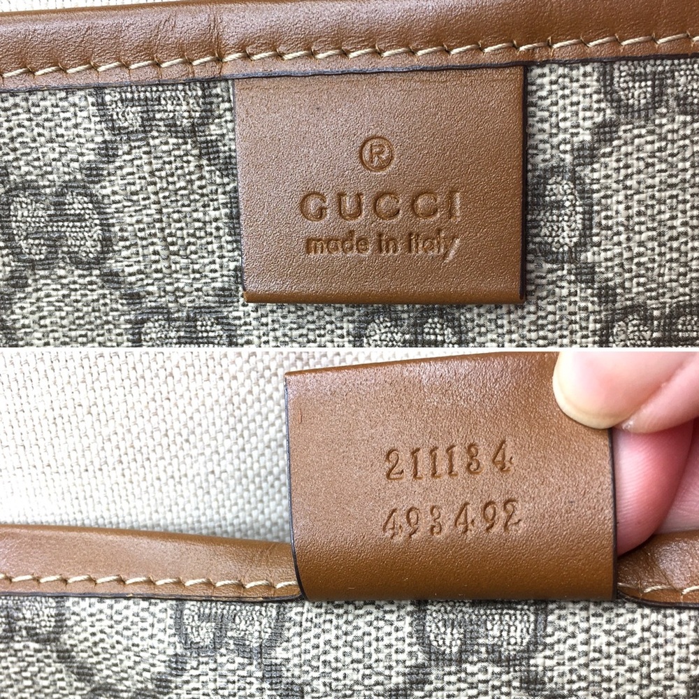 Gucci authentic brown monogram coated canvas tote bag - Picture 10 of 16